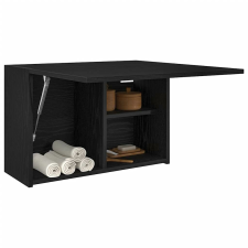 vidaXL fekete szerelt fa fali fürdőszobaszekrény 60x25x40 cm fürdőszoba bútor