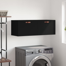vidaXL fekete szerelt fa faliszekrény 100 x 36,5 x 35 cm bútor