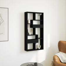 vidaXL fekete szerelt fa faliszekrény 50 x 15 x 100 cm bútor