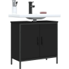 vidaXL fekete szerelt fa fürdőszobai mosdószekrény 60 x 30 x 60 cm (842436 VidaXL)