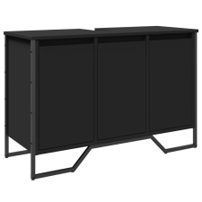 vidaXL fekete szerelt fa fürdőszobai mosdószekrény 91 x 35 x 60 cm (848659) fürdőszoba bútor