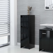 vidaXL Fekete szerelt fa fürdőszobaszekrény 30 x 30 x 95 cm fürdőszoba bútor