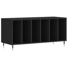 vidaXL fekete szerelt fa hanglemezszekrény 100 x 38 x 48 cm (831741) bútor