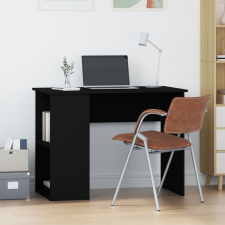 vidaXL fekete szerelt fa íróasztal 100x55x75 cm íróasztal