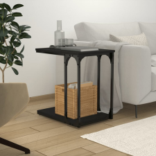 vidaXL fekete szerelt fa kisasztal 50 x 35 x 52 cm bútor