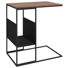 vidaXL fekete szerelt fa kisasztal 55 x 36 x 59,5 cm (343104) bútor