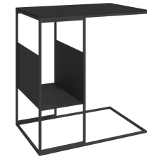 vidaXL fekete szerelt fa kisasztal 55x36x59,5 cm (343105) bútor