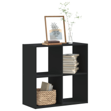 vidaXL fekete szerelt fa könyvespolc 68,5 x 32 x 68,5 cm bútor