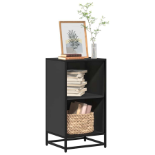 vidaXL fekete szerelt fa könyvszekrény 40x35x76 cm bútor