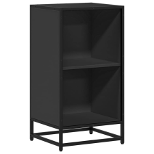 vidaXL fekete szerelt fa könyvszekrény 40x35x76 cm (849094) bútor