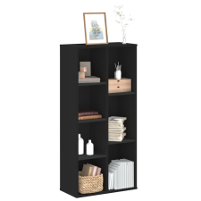 vidaXL fekete szerelt fa könyvszekrény 50x25x105 cm bútor