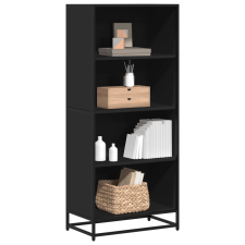 vidaXL fekete szerelt fa könyvszekrény 60 x 35 x 139 cm bútor
