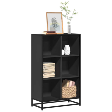 vidaXL fekete szerelt fa könyvszekrény 65,5x33x107,5 cm bútor