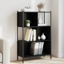 vidaXL fekete szerelt fa könyvszekrény 72x28x109 cm bútor