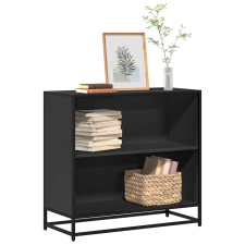 vidaXL fekete szerelt fa könyvszekrény 80x35x76 cm bútor