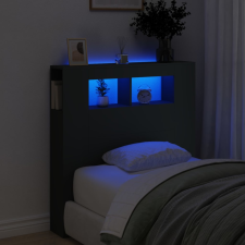 vidaXL fekete szerelt fa LED-es fejtámla 100x18,5x103,5 cm ágy és ágykellék