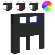 vidaXL fekete szerelt fa LED-es fejtámla 100x18,5x103,5 cm (837331) ágy és ágykellék