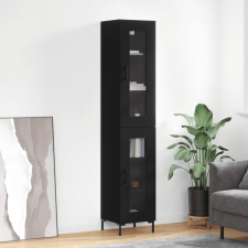 vidaXL fekete szerelt fa magasszekrény 34,5 x 34 x 180 cm bútor