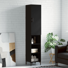 vidaXL fekete szerelt fa magasszekrény 34,5 x 34 x 180 cm bútor