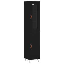vidaXL fekete szerelt fa magasszekrény 34,5 x 34 x 180 cm (3199146) bútor