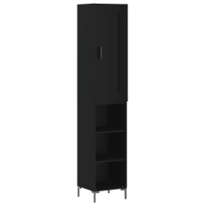 vidaXL fekete szerelt fa magasszekrény 34,5 x 34 x 180 cm (3200322) bútor