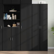 vidaXL fekete szerelt fa magasszekrény 45 x 42,5 x 185 cm bútor