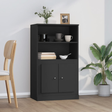 vidaXL fekete szerelt fa magasszekrény 60x35,5x103,5 cm bútor