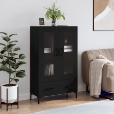 vidaXL fekete szerelt fa magasszekrény 69,5 x 31 x 115 cm bútor