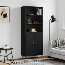vidaXL fekete szerelt fa magasszekrény 69,5 x 34 x 180 cm bútor