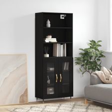 vidaXL fekete szerelt fa magasszekrény 69,5 x 34 x 180 cm bútor