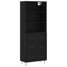 vidaXL fekete szerelt fa magasszekrény 69,5 x 34 x 180 cm (3189374) bútor