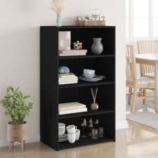 vidaXL fekete szerelt fa magasszekrény 70 x 41 x 124 cm bútor
