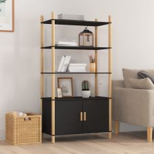 vidaXL fekete szerelt fa magasszekrény 80x40x153 cm bútor