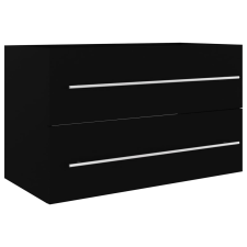 vidaXL fekete szerelt fa mosdószekrény 80 x 38,5 x 48 cm (804702) fürdőszoba bútor