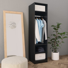vidaXL fekete szerelt fa ruhásszekrény 50 x 50 x 200 cm bútor