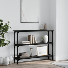 vidaXL fekete szerelt fa tálalóasztal 100 x 22,5 x 75 cm bútor