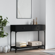 vidaXL fekete szerelt fa tálalóasztal 100 x 34,5 x 75 cm bútor