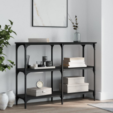 vidaXL fekete szerelt fa tálalóasztal 100x29x75 cm bútor