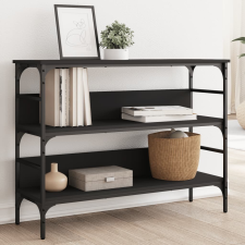 vidaXL fekete szerelt fa tálalóasztal 100x32x75 cm (839058) bútor