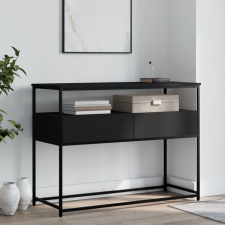 vidaXL fekete szerelt fa tálalóasztal 100x40x75 cm bútor