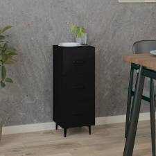 vidaXL fekete szerelt fa tálalóasztal 34,5 x 34 x 90 cm bútor