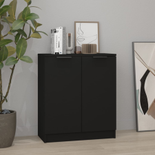 vidaXL fekete szerelt fa tálalóasztal 60 x 30 x 70 cm bútor