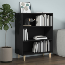 vidaXL fekete szerelt fa tálalóasztal 69,5x32,5x90 cm bútor