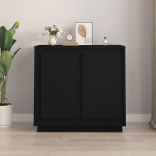 vidaXL fekete szerelt fa tálalóasztal 80 x 34 x 70 cm bútor