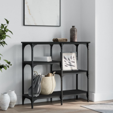 vidaXL fekete szerelt fa tálalóasztal 80x29x75 cm bútor