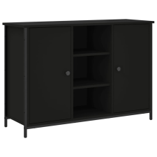 vidaXL fekete szerelt fa tálalószekrény 100 x 35 x 70 cm (835514) bútor