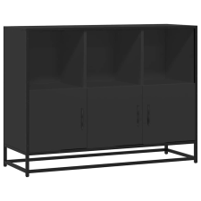 vidaXL fekete szerelt fa tálalószekrény 100x35x76 cm (849029) bútor