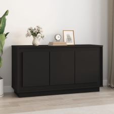 vidaXL fekete szerelt fa tálalószekrény 102x35x55 cm bútor