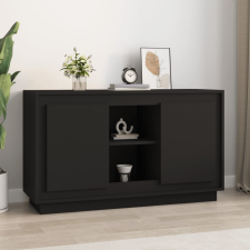 vidaXL fekete szerelt fa tálalószekrény 102x35x60 cm bútor