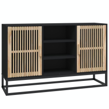 vidaXL fekete szerelt fa tálalószekrény 105 x 30 x 65 cm (352119) bútor